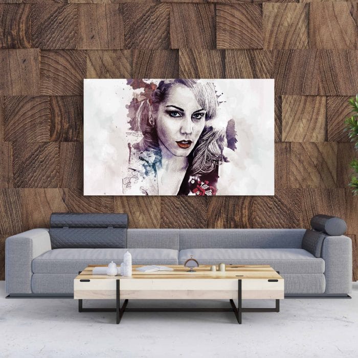Tablou Canvas Abstract Girl Painted