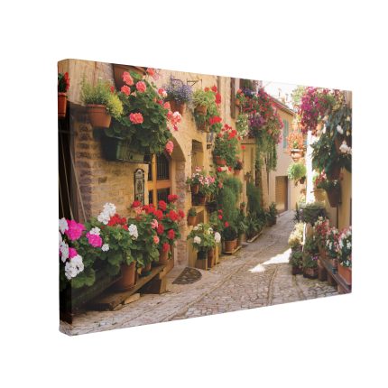 Tablou Canvas Alee Medievala cu Flori în Spello