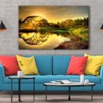 Tablou Canvas Apus Romantic pe Lac