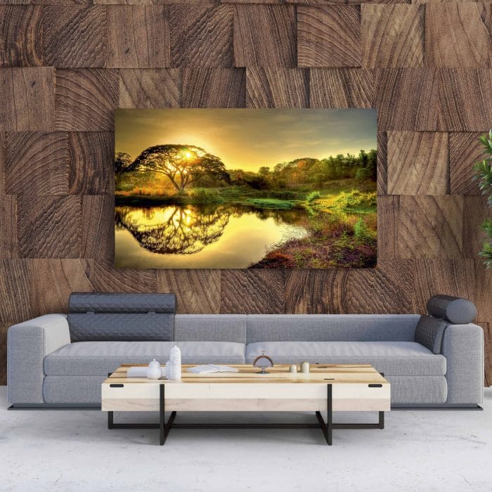 Tablou Canvas Apus Romantic pe Lac