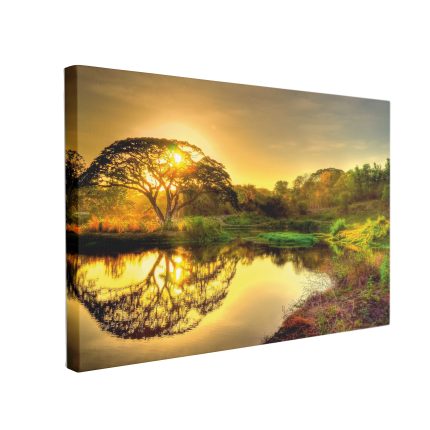 Tablou Canvas Apus Romantic pe Lac