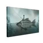 Tablou Canvas Artistic Fish with Woman Fishing