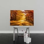 Tablou Canvas Autumn Road to Forest