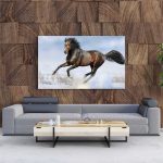 Tablou Canvas Bay Horse in Snow