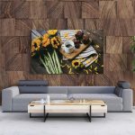 Tablou Canvas Cafea Lângă Floarea Soarelui