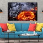 Tablou Canvas Car on Fire