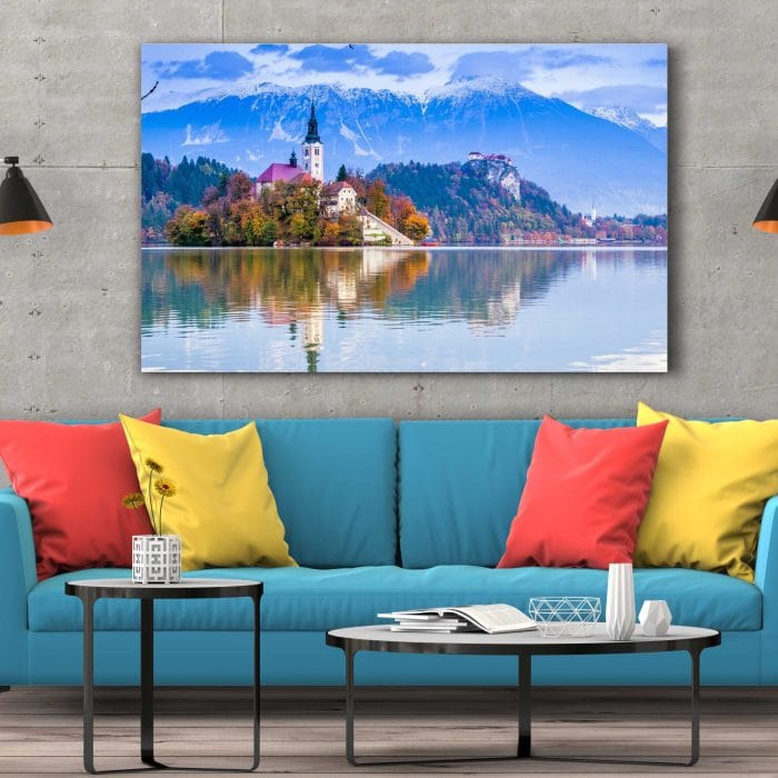 Tablou Canvas Castle and Mountains