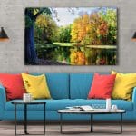 Tablou Canvas Colorful Trees Reflections