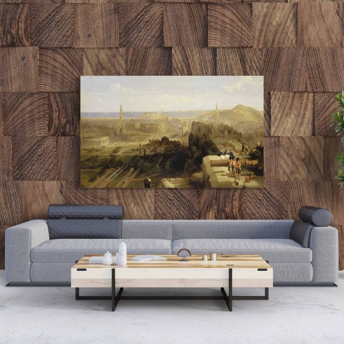 Tablou Canvas Edinburgh from the Castle by David Roberts