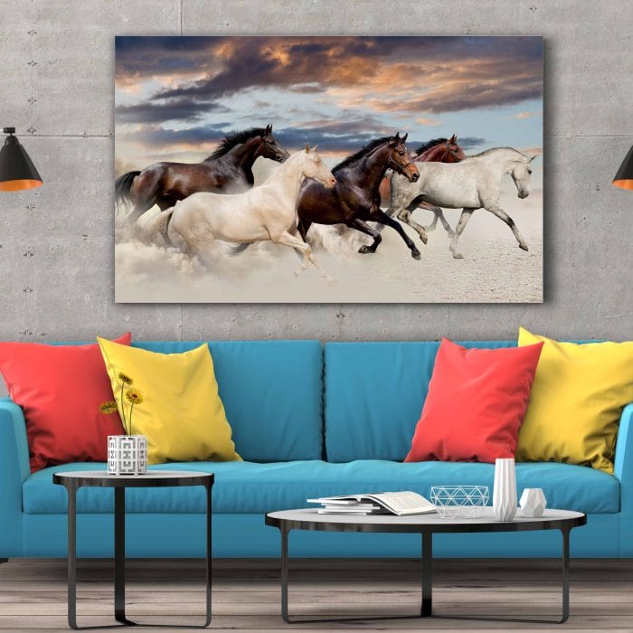 Tablou Canvas Five Horse Run
