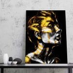 Tablou Canvas Gold Pattern on Face