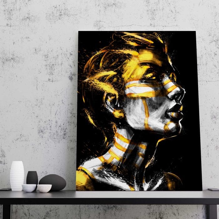 Tablou Canvas Gold Pattern on Face
