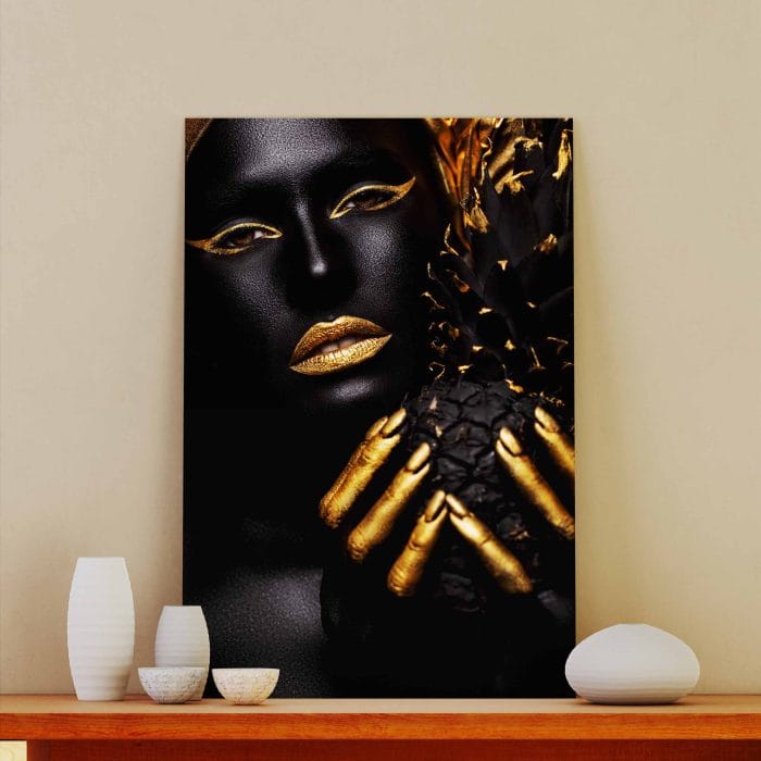Tablou Canvas Gold Pineapple