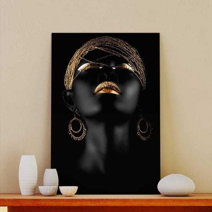 Tablou Canvas Golden Lips