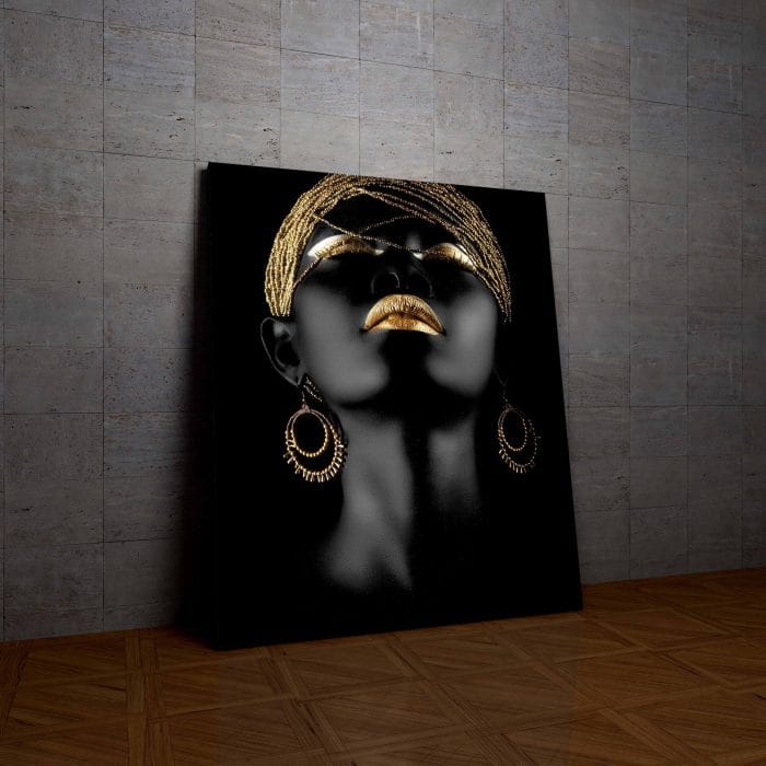 Tablou Canvas Golden Lips
