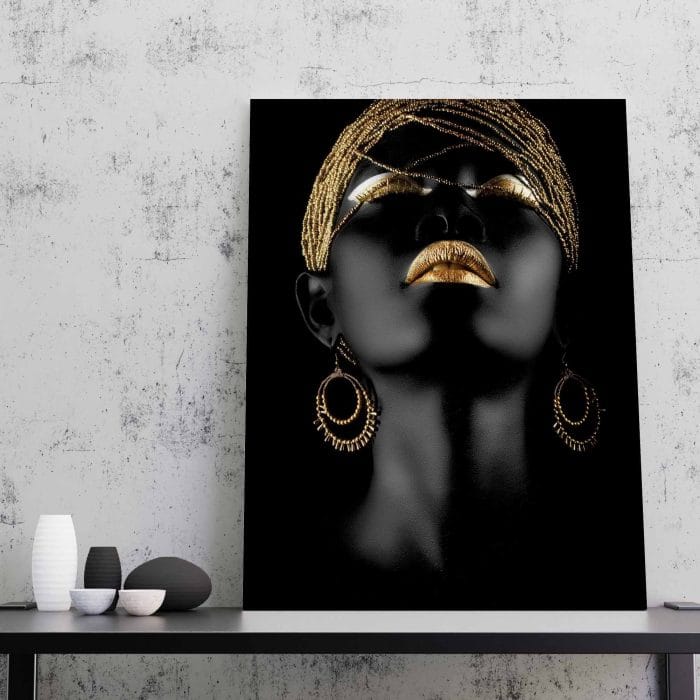 Tablou Canvas Golden Lips