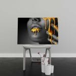 Tablou Canvas Gray Liquid Gold