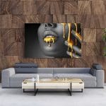 Tablou Canvas Gray Liquid Gold