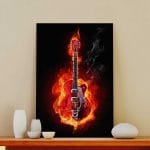 Tablou Canvas Guitar on Fire