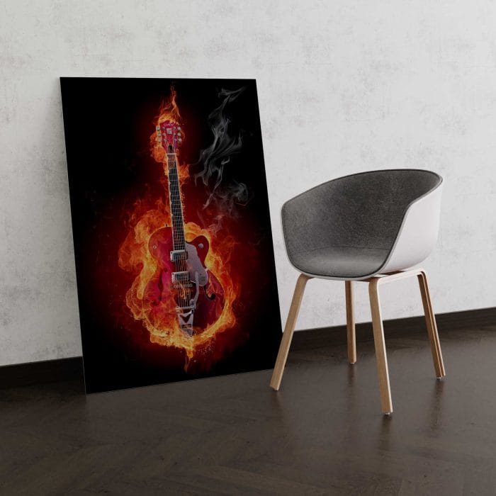 Tablou Canvas Guitar on Fire
