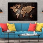 Tablou Canvas Harta Lumii Abstract