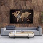 Tablou Canvas Harta Lumii Abstract