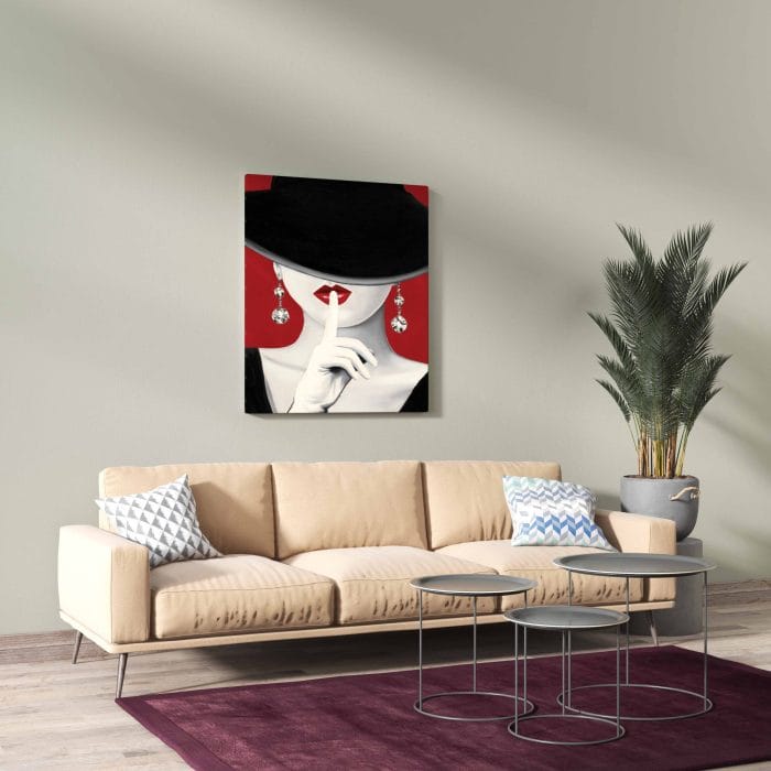 Tablou Canvas Haute Chapeau Rouge I