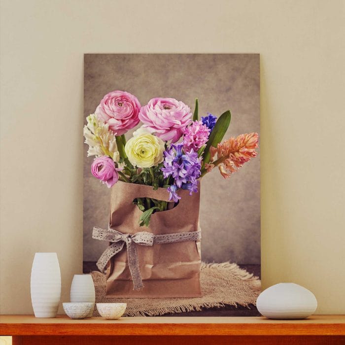 Tablou Canvas Hyacinths and Ranunculus Flowers