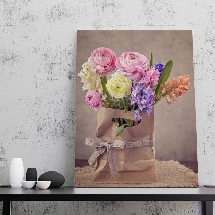 Tablou Canvas Hyacinths and Ranunculus Flowers
