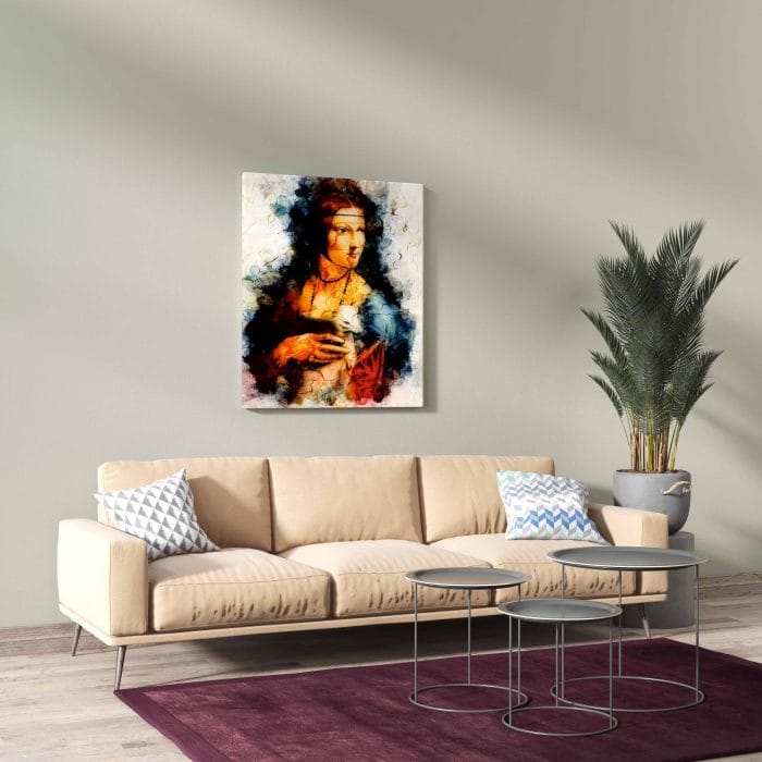 Tablou Canvas Lady with an Ermine