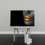 Tablou Canvas Lips Lipgloss Dripping