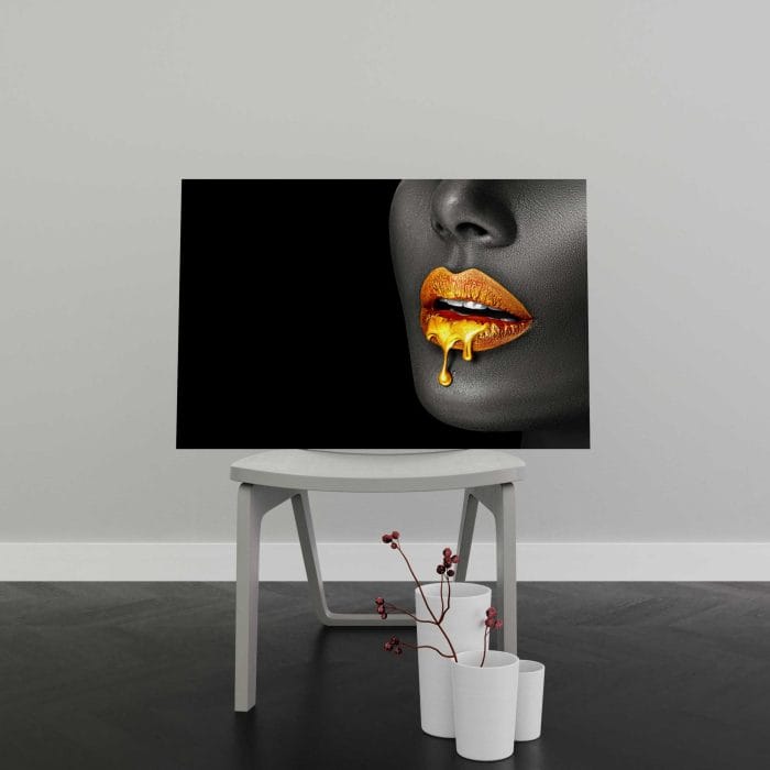 Tablou Canvas Lips Lipgloss Dripping