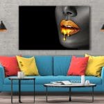 Tablou Canvas Lips Lipgloss Dripping