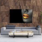 Tablou Canvas Lips Lipgloss Dripping