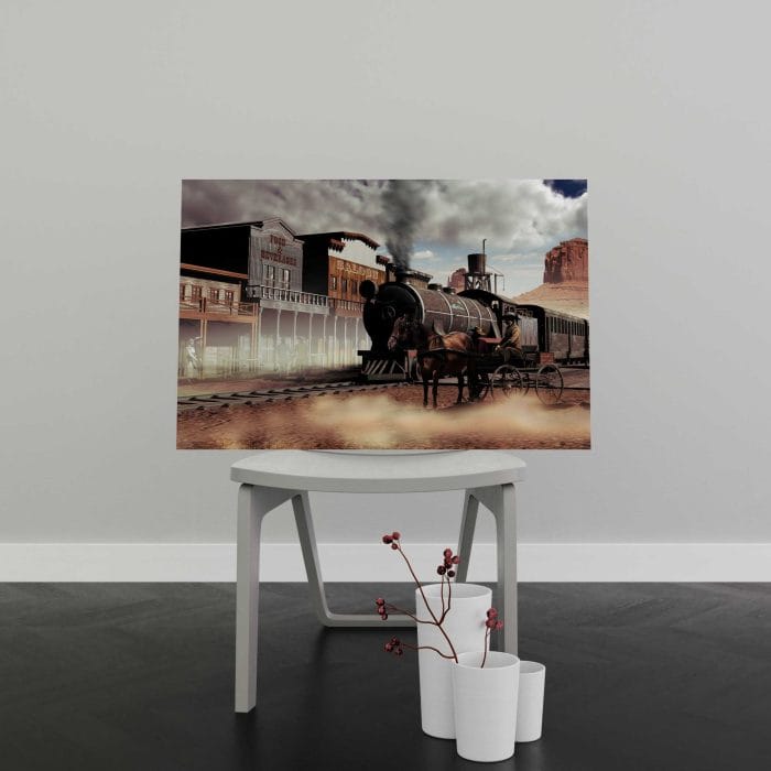 Tablou Canvas Old Western Town