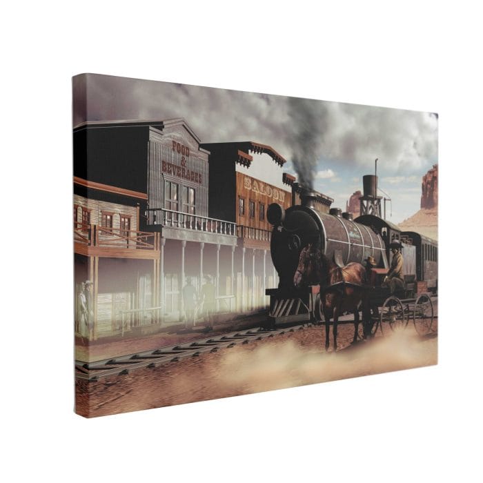 Tablou Canvas Old Western Town