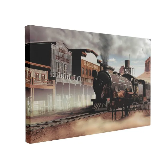 Tablou Canvas Old Western Town