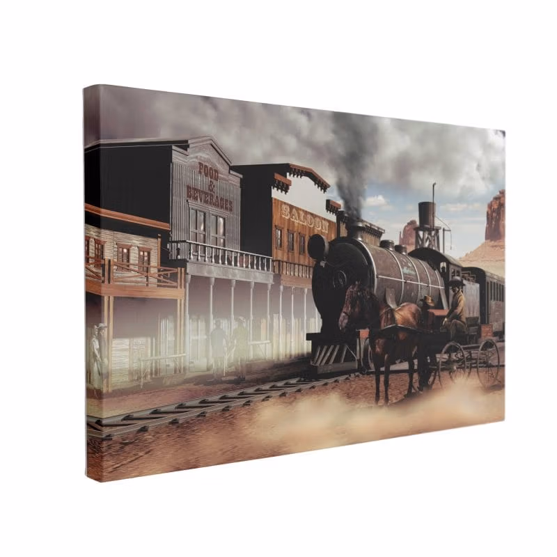 Tablou Canvas Old Western Town