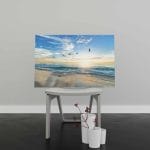 Tablou Canvas Pasari Care Zboara Peste Mare