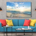 Tablou Canvas Pasari Care Zboara Peste Mare