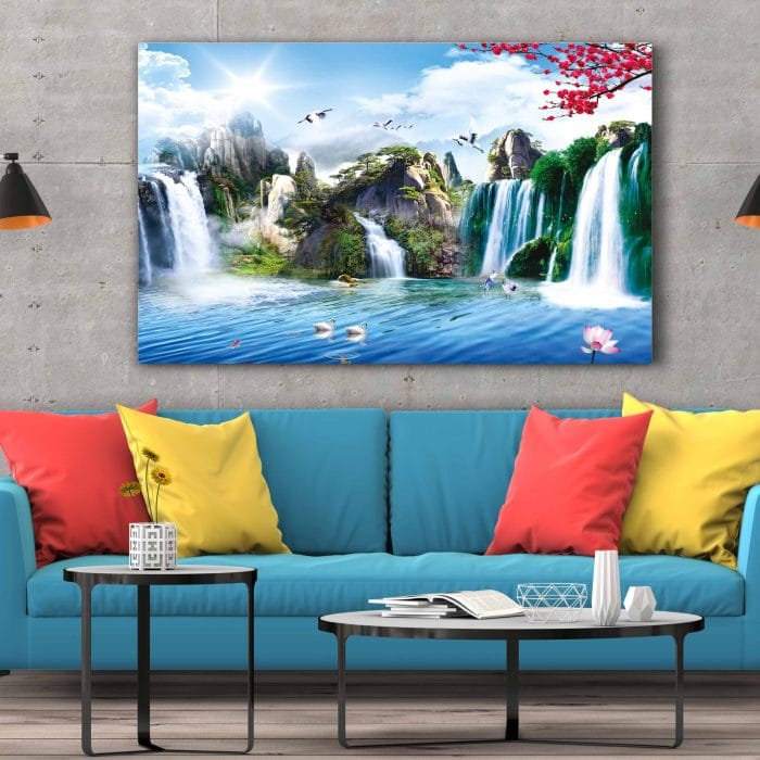 Tablou Canvas Pictură Murală cu Cascade