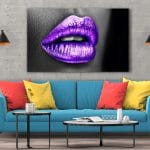 Tablou Canvas Purple Lips