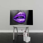 Tablou Canvas Purple Lips