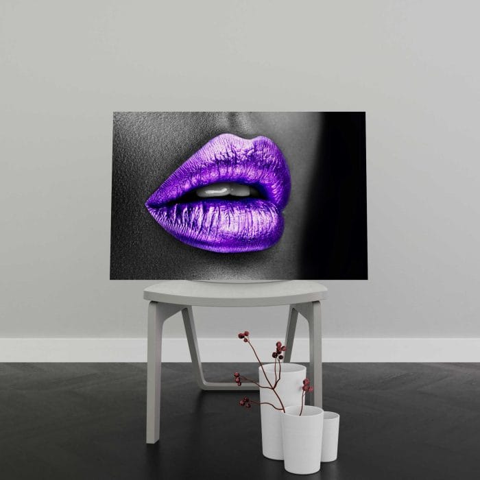 Tablou Canvas Purple Lips
