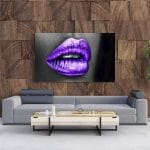 Tablou Canvas Purple Lips