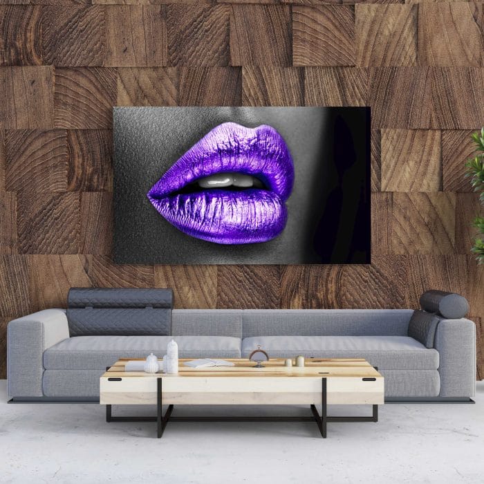 Tablou Canvas Purple Lips