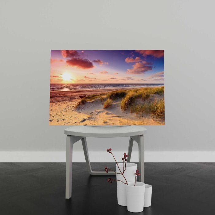 Tablou Canvas Seaside with Sand Dunes at Sunset