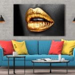 Tablou Canvas Sexy Golden Lips