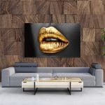 Tablou Canvas Sexy Golden Lips