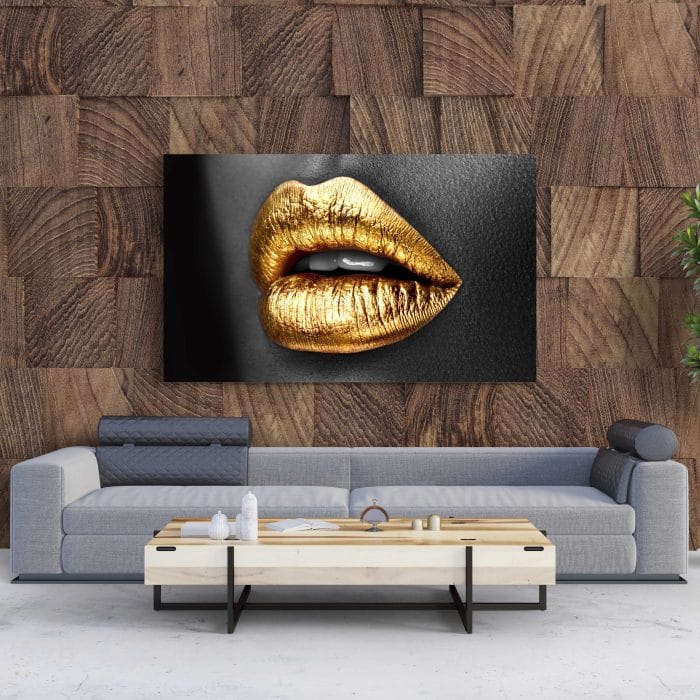 Tablou Canvas Sexy Golden Lips
